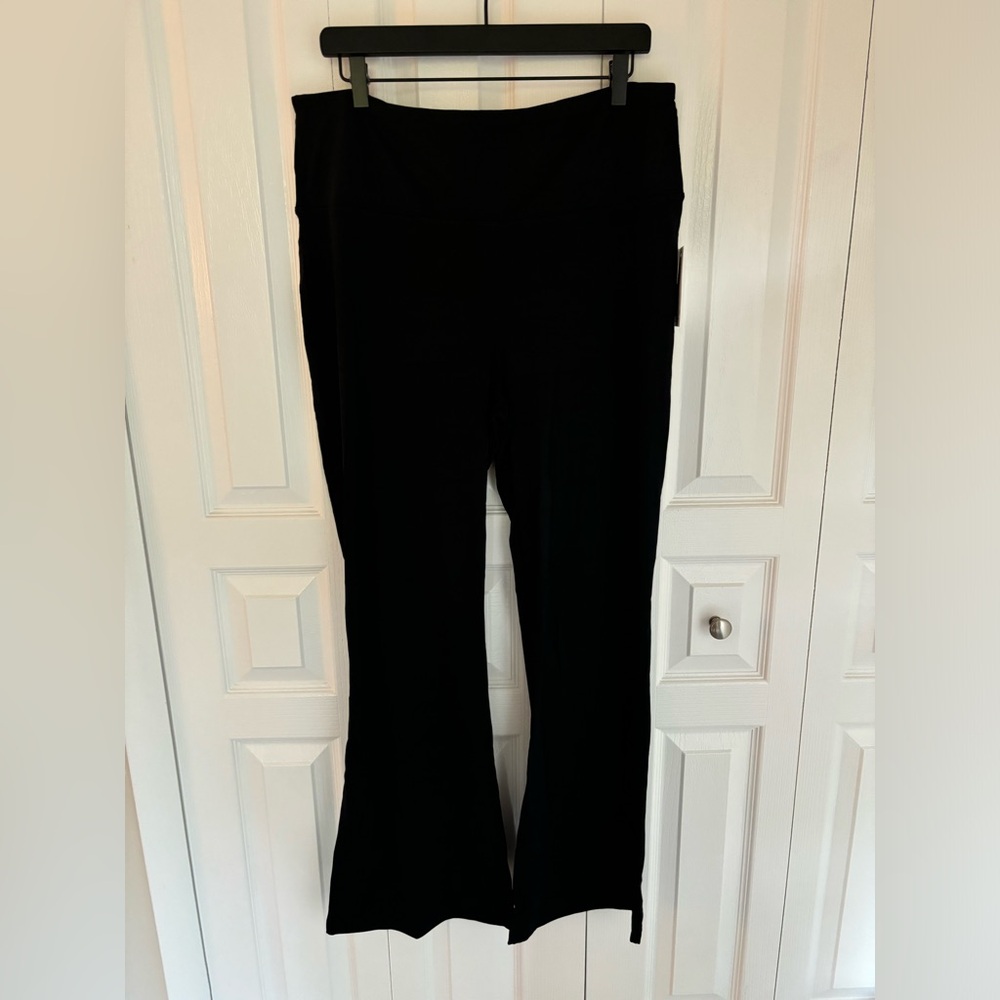 Quince Black Flare Yoga Pants